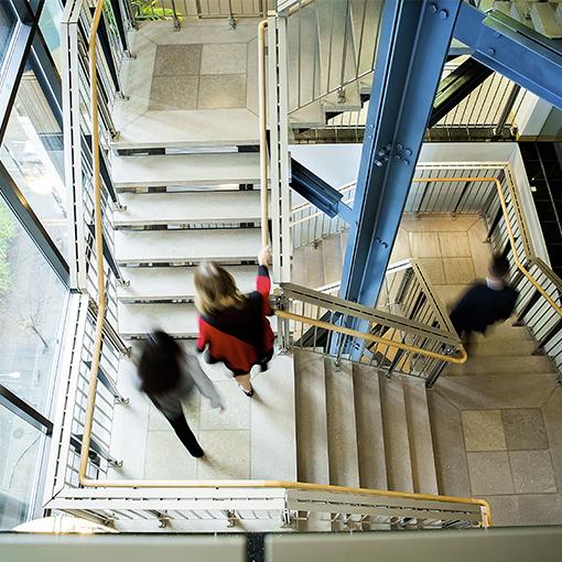 image of Expeditors employees walking in stairwell